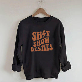 Sweat-shirt imprimé lettre Shitshow Besties
