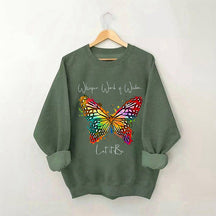 Que ce soit le sweat-shirt papillon