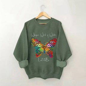 Que ce soit le sweat-shirt papillon
