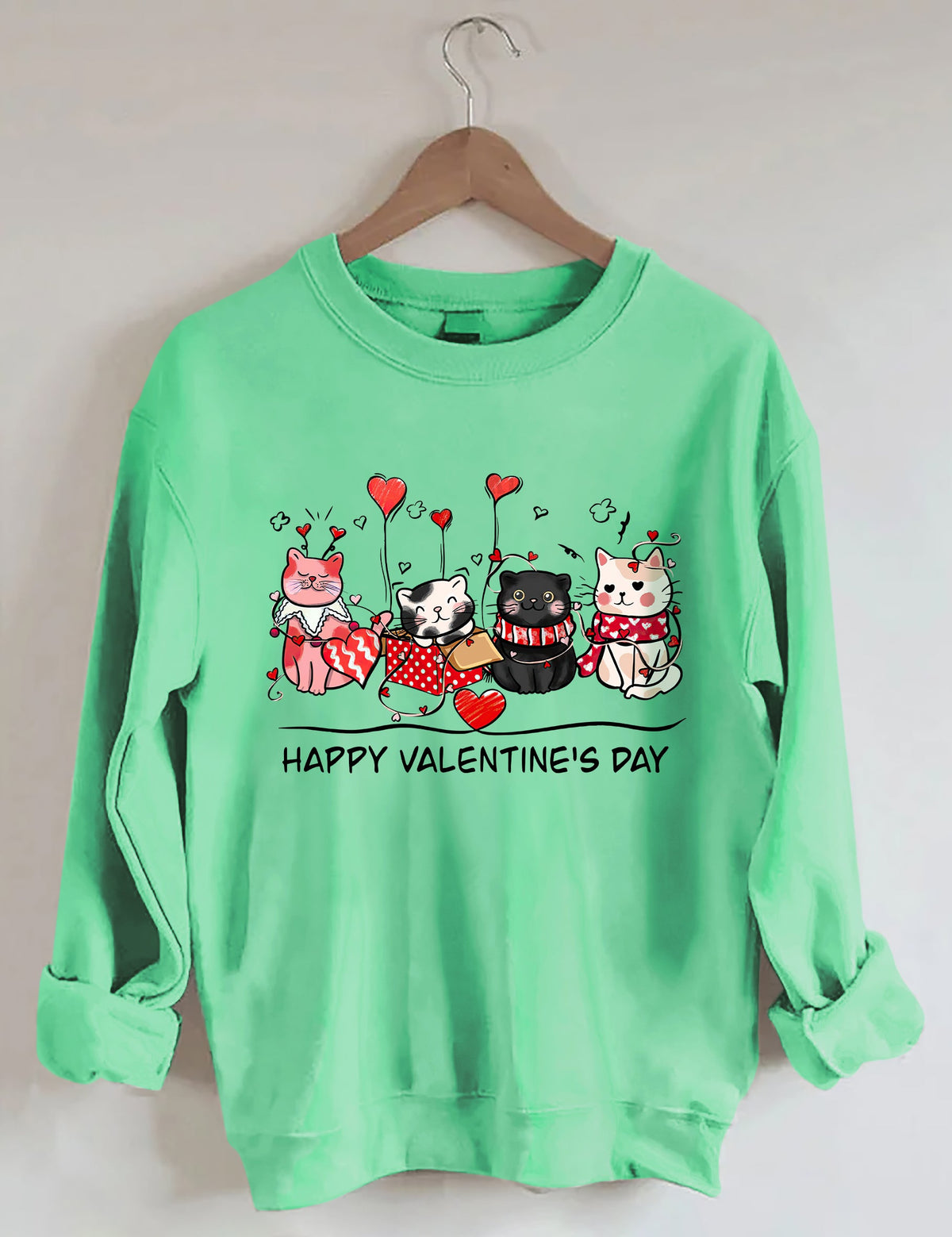 Sweat-shirt Chats de la Saint-Valentin
