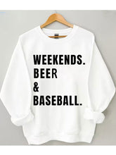 Weekends Beer Baseball Sweatshirt