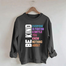 Be Kind Letter Print Sweatshirt