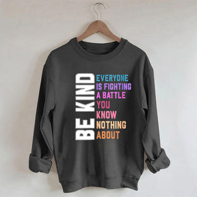 Be Kind Letter Print Sweatshirt