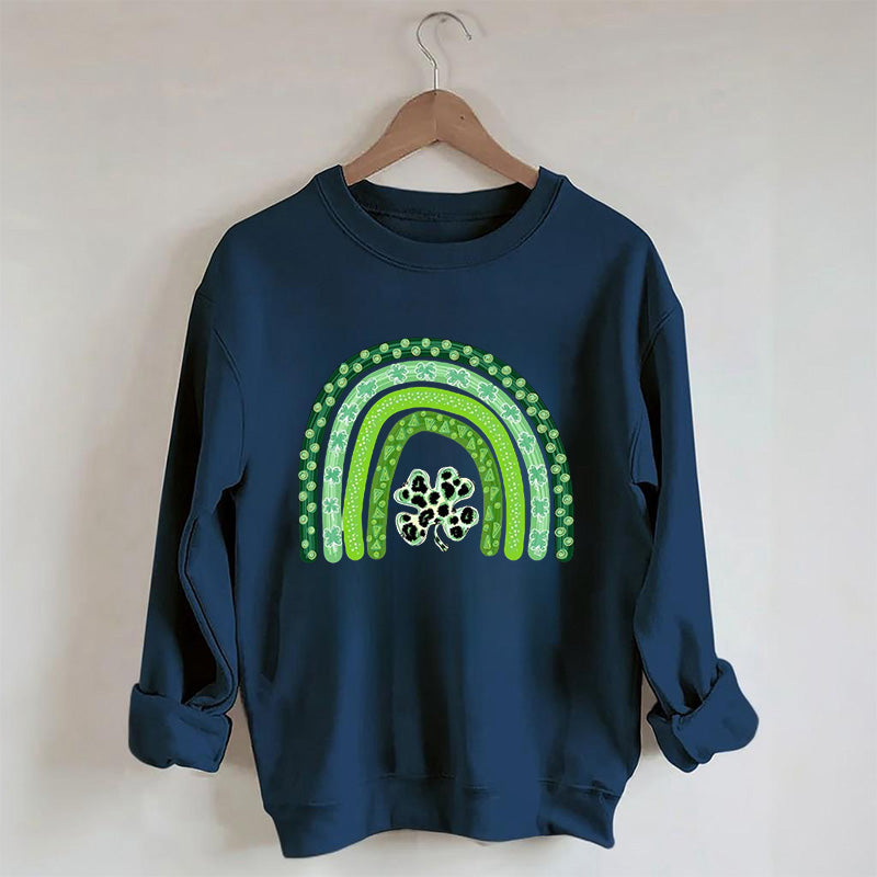 Shamrock Leopard Rainbow Sweatshirt