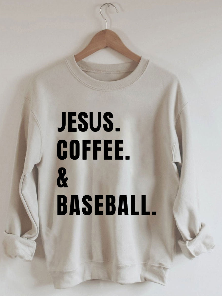 Jesus Coffee Baseball Sweatshirt