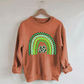 Shamrock Leopard Rainbow Sweatshirt