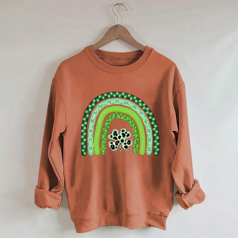 Shamrock Leopard Rainbow Sweatshirt
