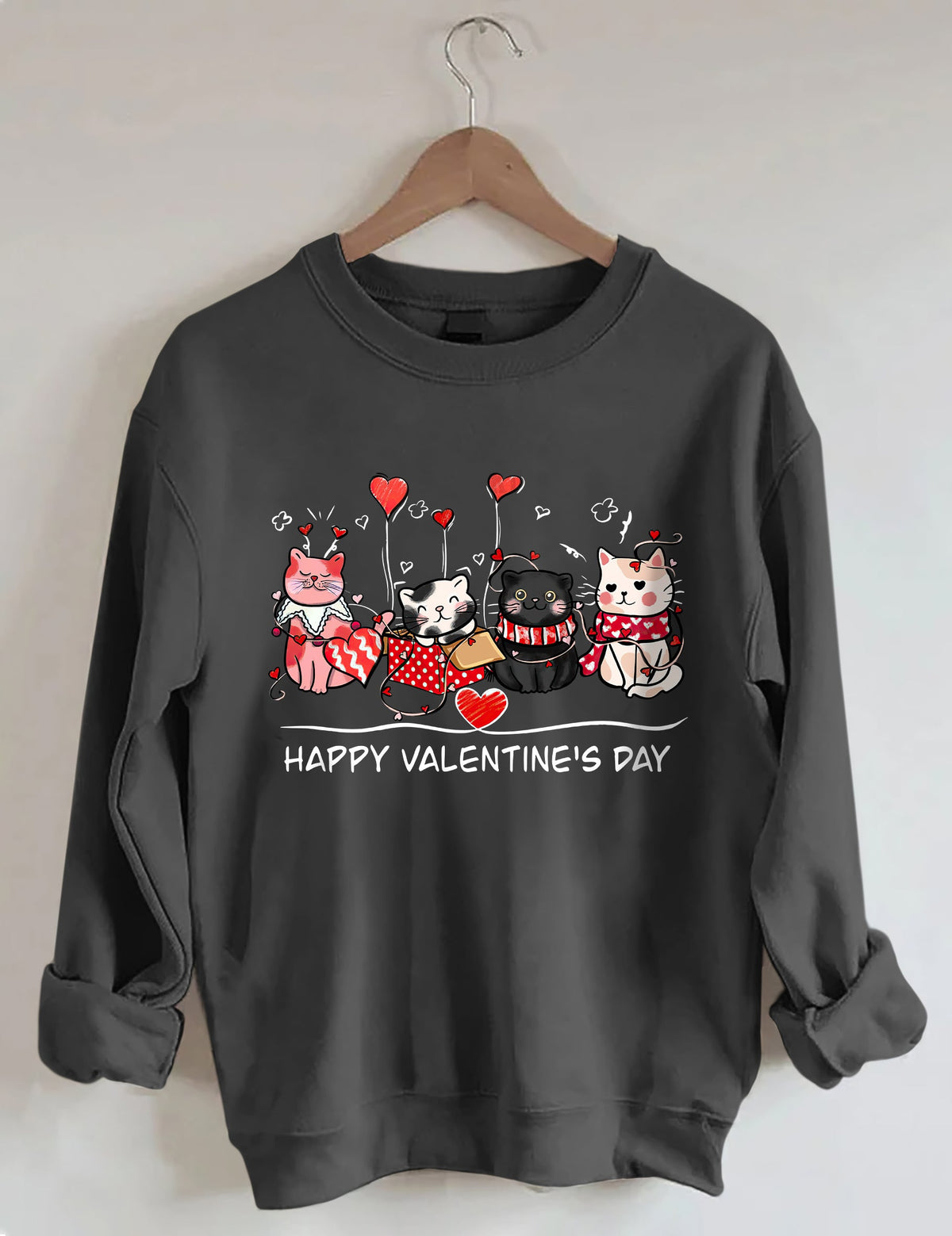 Sweat-shirt Chats de la Saint-Valentin