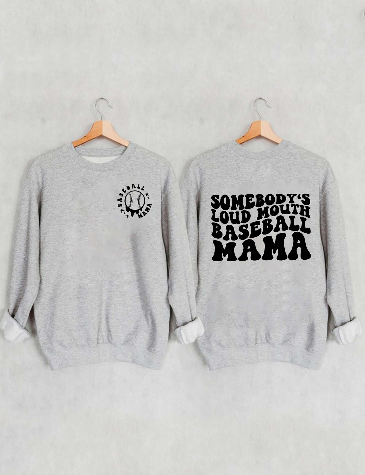 Sweat-shirt maman de baseball à grande gueule de quelqu'un