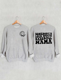 Sweat-shirt maman de baseball à grande gueule de quelqu'un