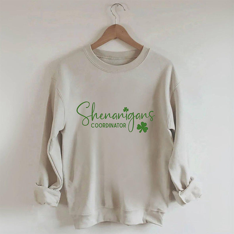 Sweat-shirt imprimé lettre du coordinateur des manigances