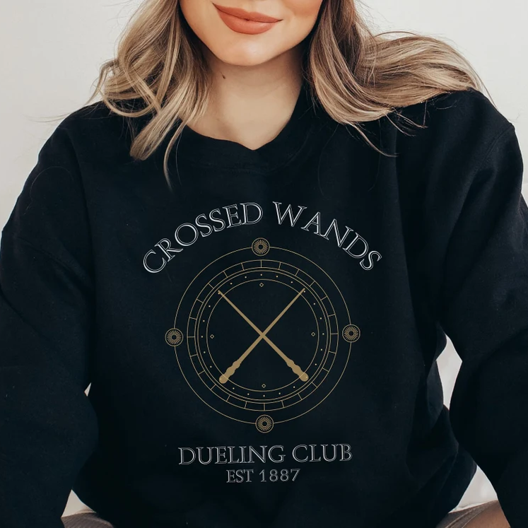 Crossed Wands Dueling Club sweater