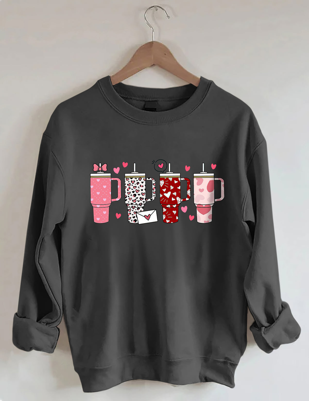 Retro Obsessive Cup Disorder Valentinstag Sweatshirt