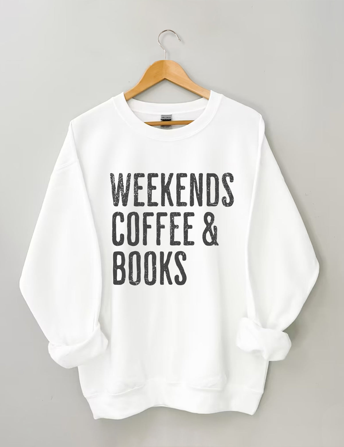 Sweat-shirt Café et livres du week-end