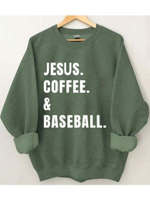 Jesus Coffee Baseball Sweatshirt
