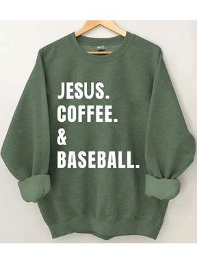 Jesus Coffee Baseball Sweatshirt