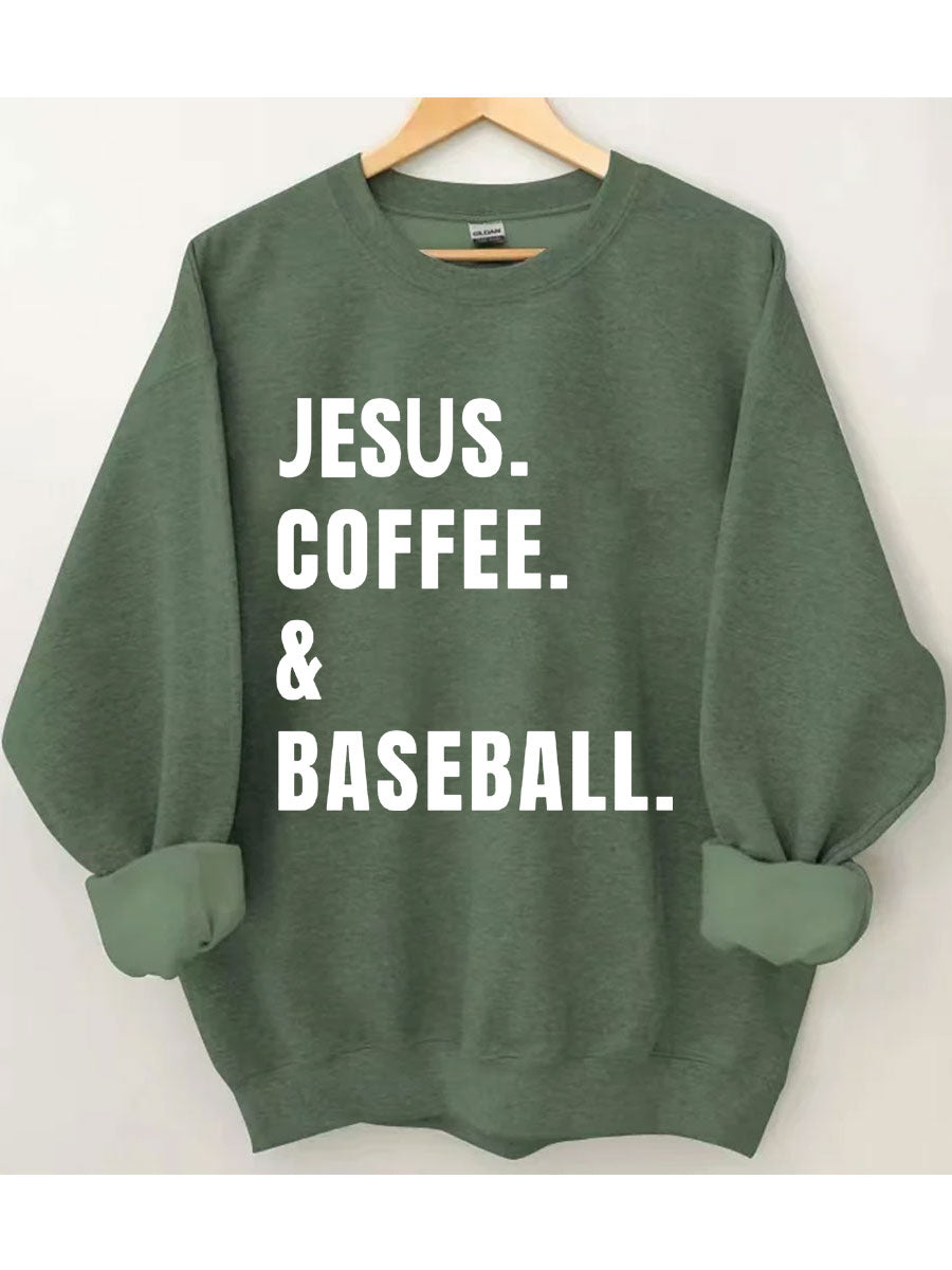 Jesus Coffee Baseball Sweatshirt