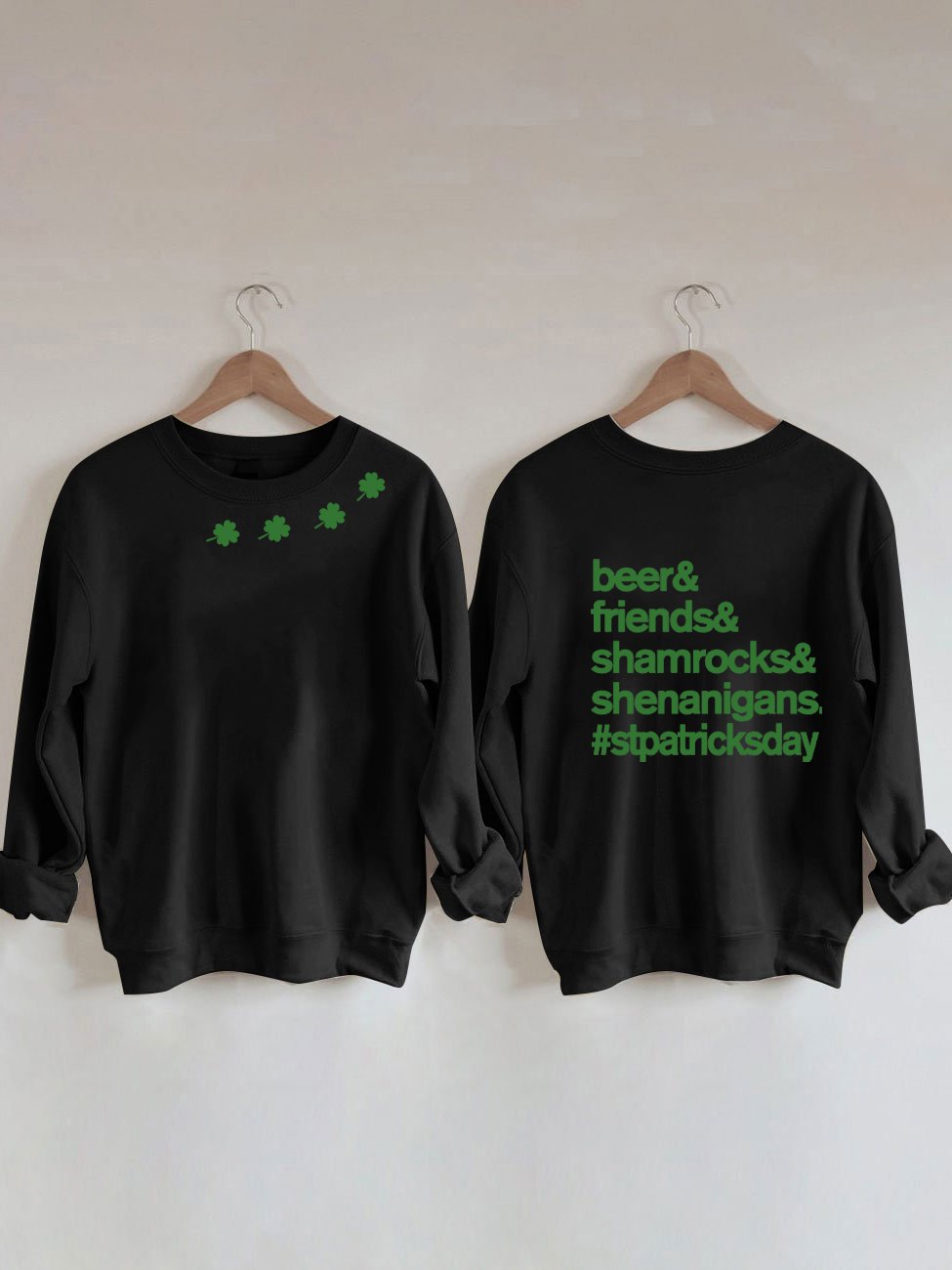 Sweat-shirt imprimé Lucky Shamrocks de la Saint-Patrick