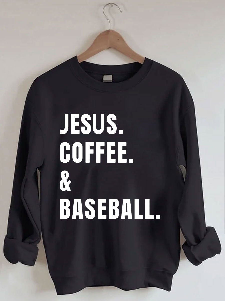 Jesus Coffee Baseball Sweatshirt