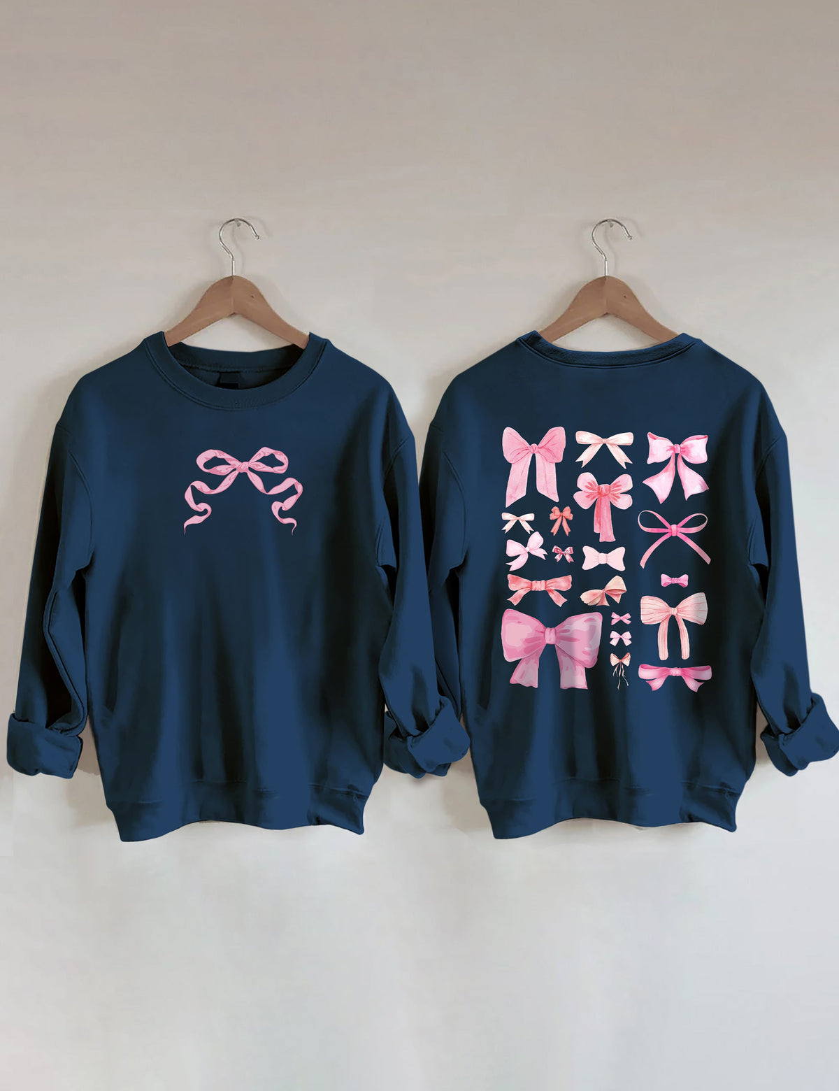 Sweat-shirt mignon avec nœud rose