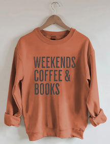 Sweat-shirt Café et livres du week-end