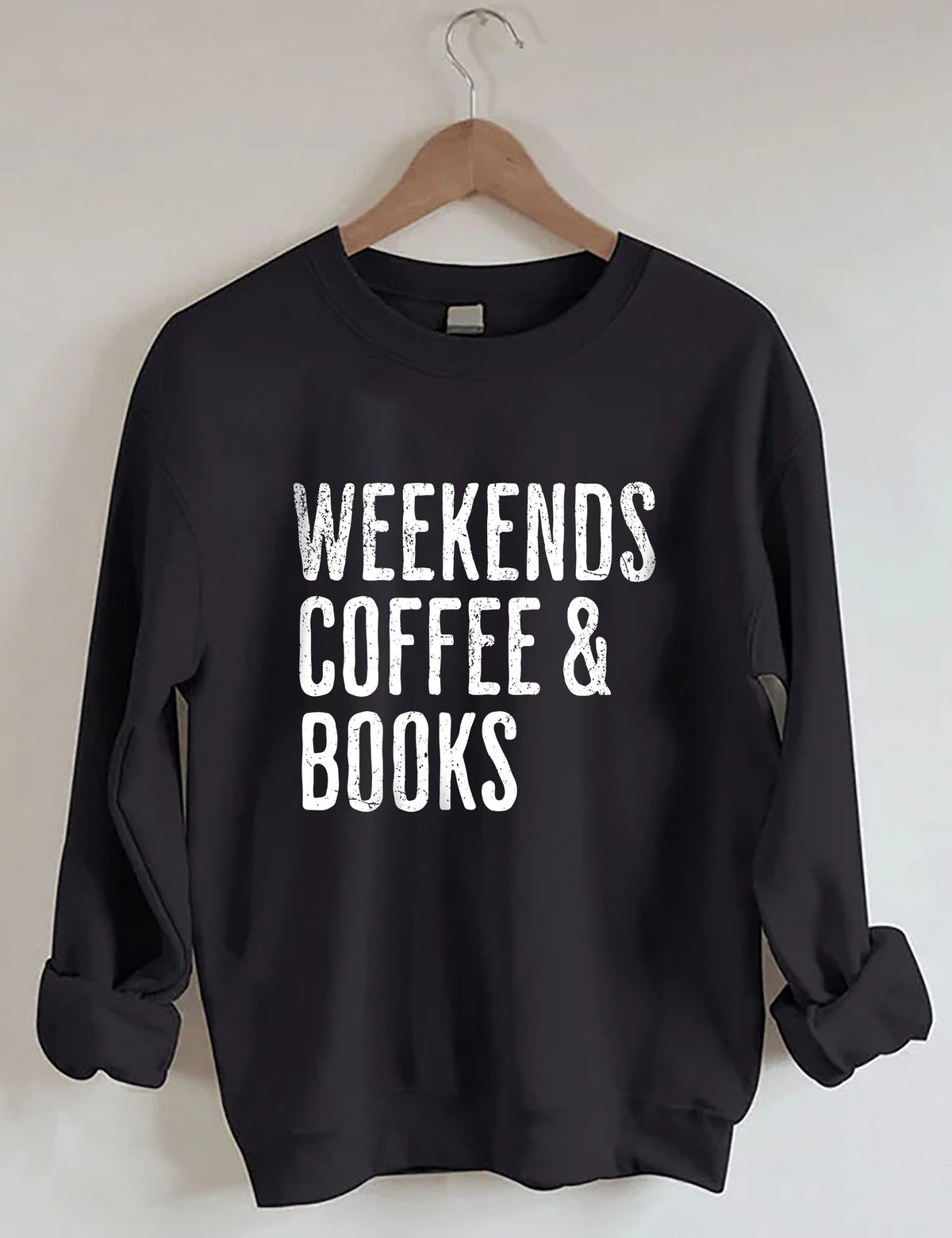 Sweat-shirt Café et livres du week-end
