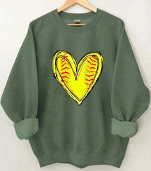 Baseball Heart Sweatshirt