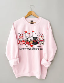 Sweat-shirt Chats de la Saint-Valentin
