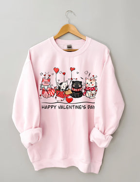 Valentine's Cats Sweatshirt
