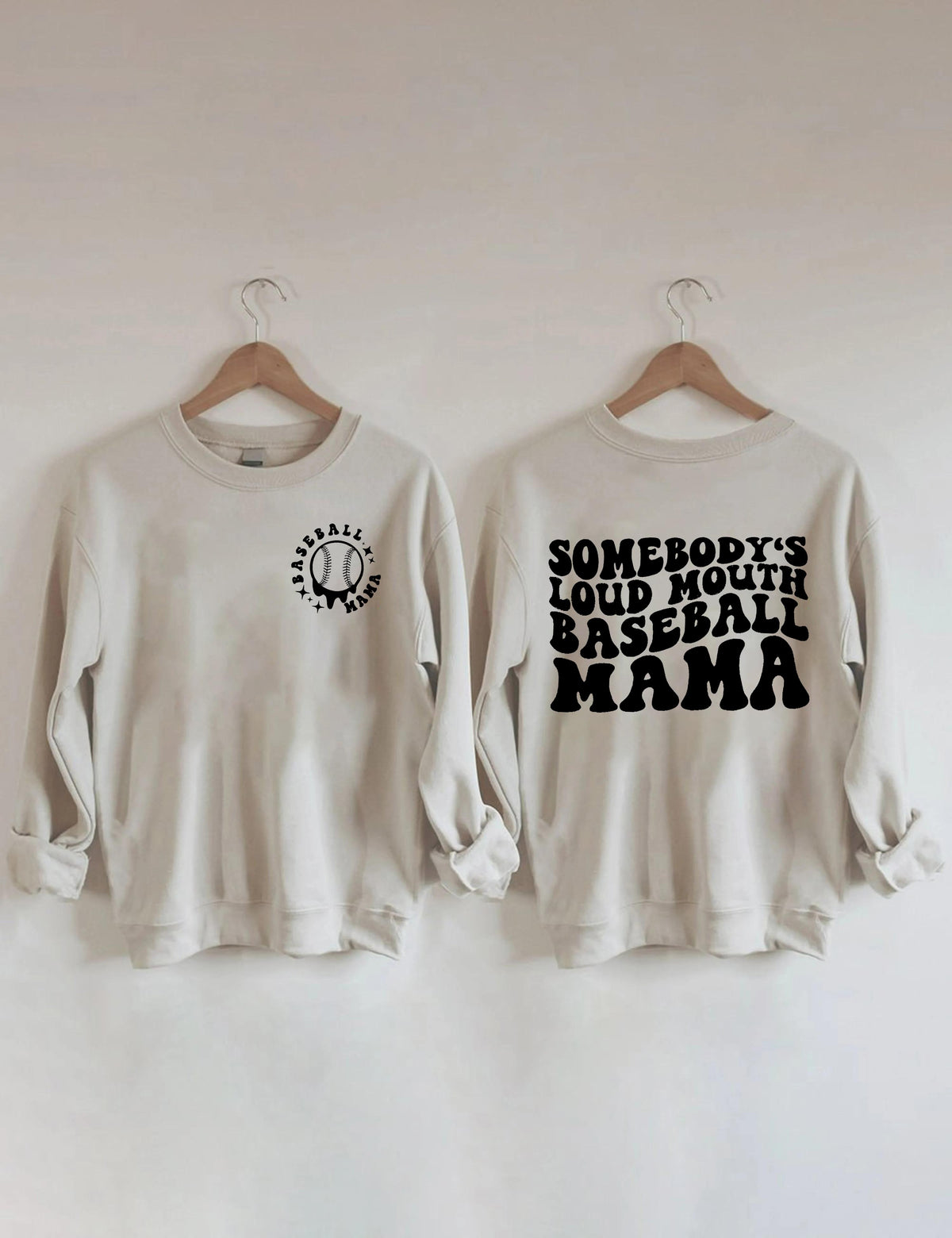 Sweat-shirt maman de baseball à grande gueule de quelqu'un