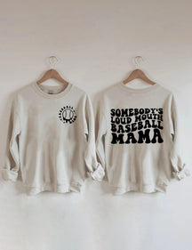 Sweat-shirt maman de baseball à grande gueule de quelqu'un