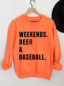 Weekends Beer Baseball Sweatshirt