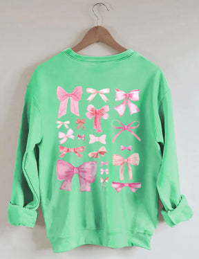 Sweat-shirt mignon avec nœud rose