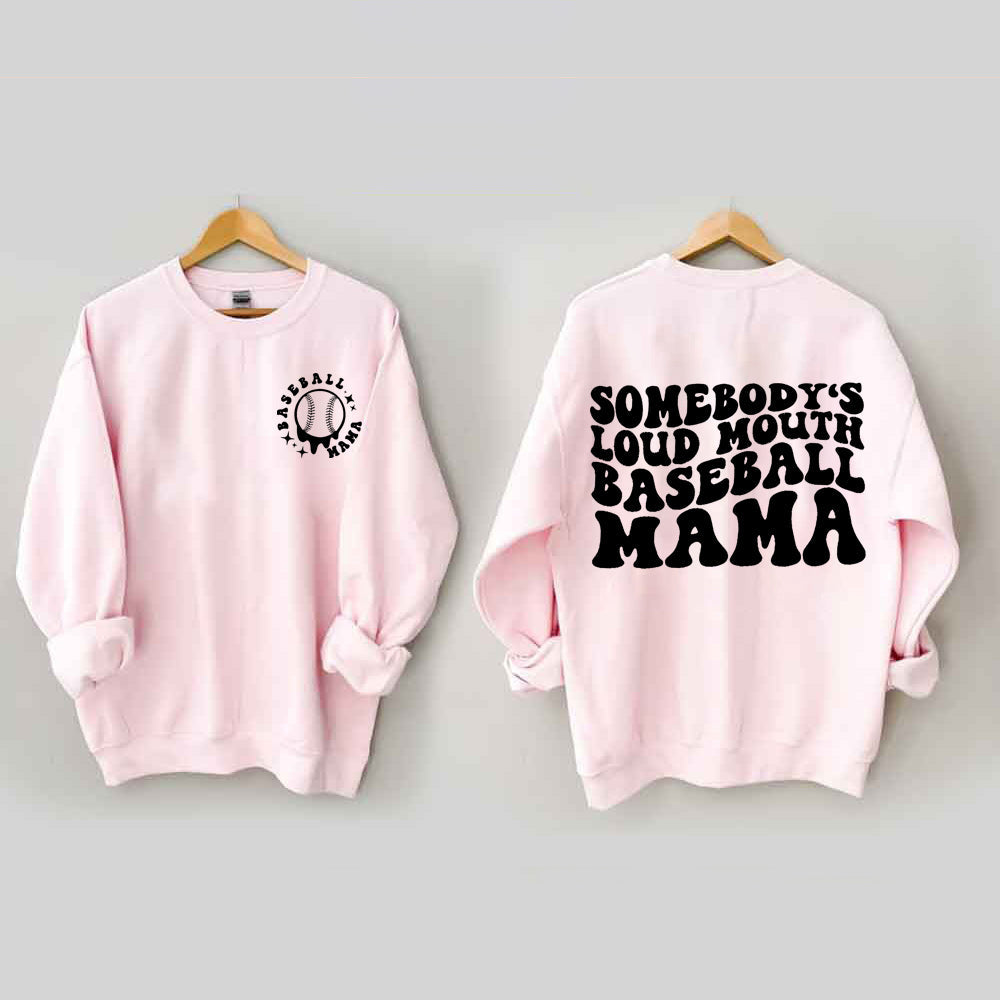 Sweat-shirt maman de baseball à grande gueule de quelqu'un
