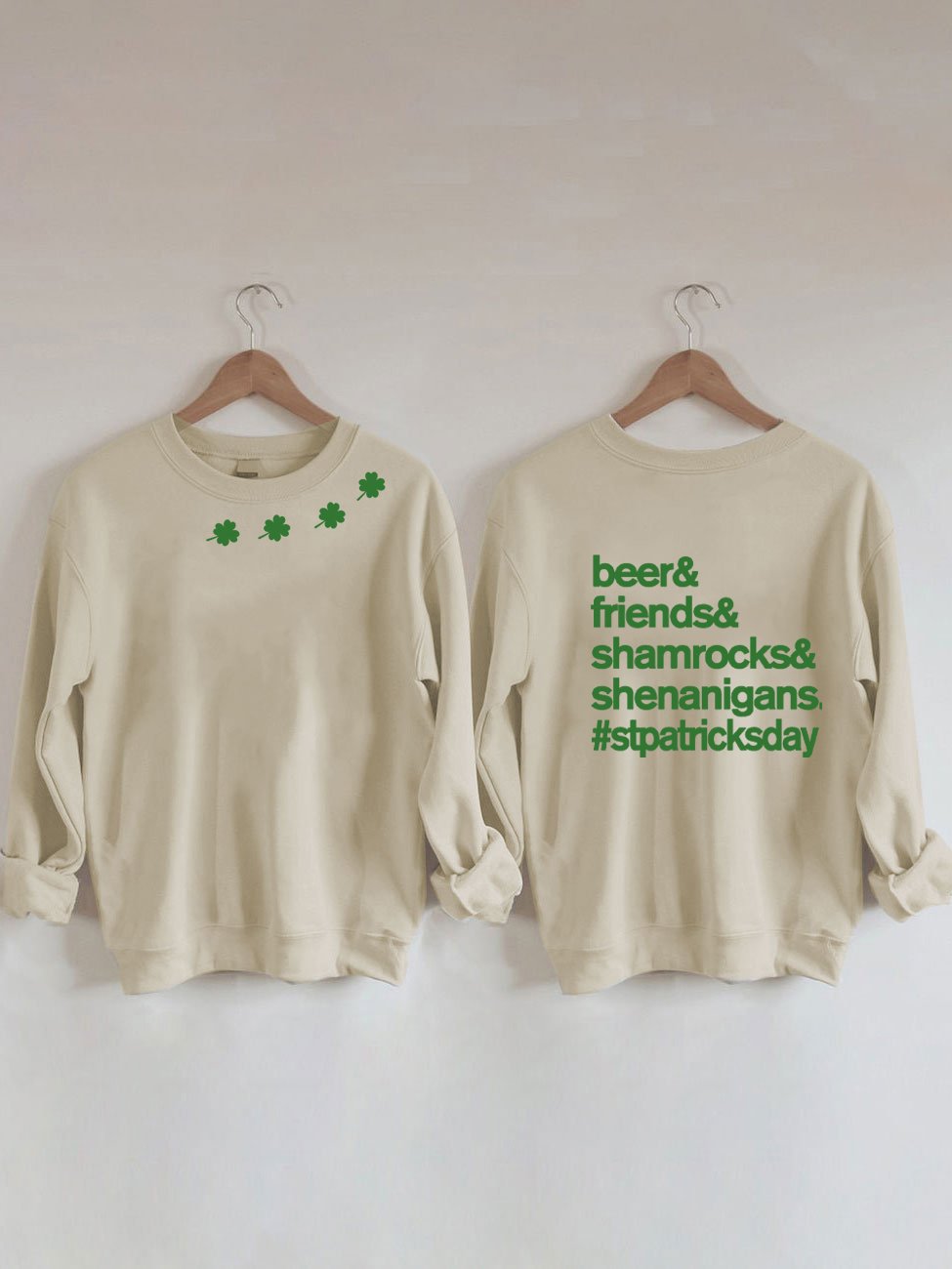 Sweat-shirt imprimé Lucky Shamrocks de la Saint-Patrick