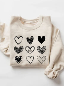 Sweat-shirt imprimé couple amour pour la Saint-Valentin