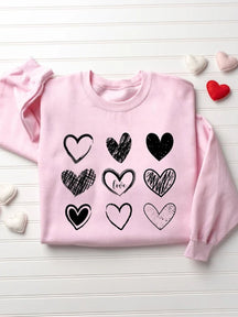 Sweat-shirt imprimé couple amour pour la Saint-Valentin