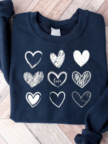 Sweat-shirt imprimé couple amour pour la Saint-Valentin